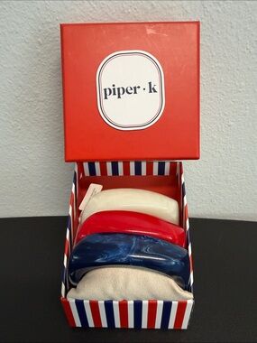 Piper K | 🇺🇸 Red, White & Blue Bangle Bracelet Set ♥️🤍💙